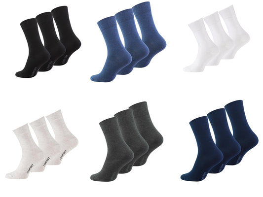 Comfort Socken ohne Gummibund Baumwollsocken 3 Paar