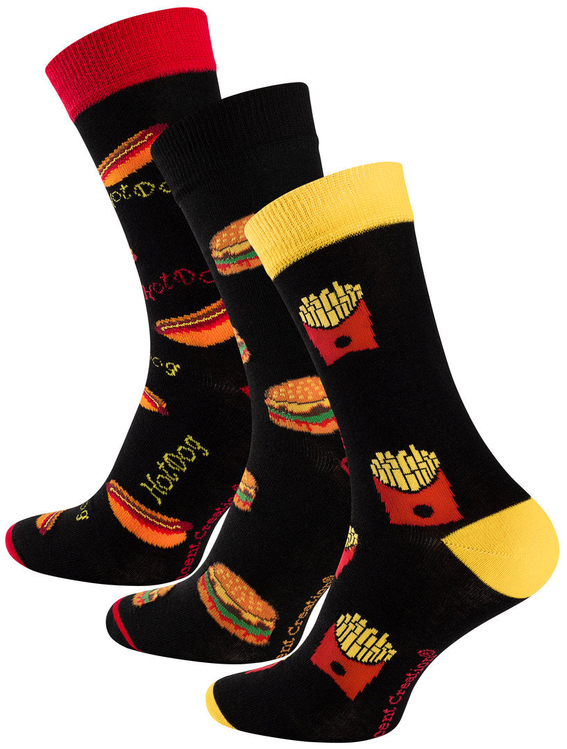 VC Fast Food Socken, Pommes und Burger